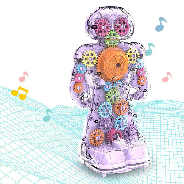 Flashing light and music electric gear robot