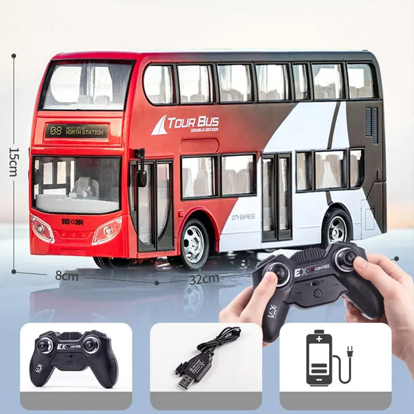 4 Channels RC Bus With Lights and Rubber