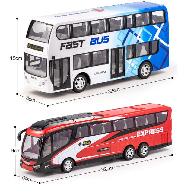 4 Channels RC Bus With Lights and Rubber