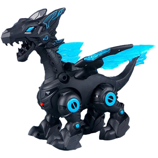 Electronic Walking Dinosaur Robot Toys with Mist Spray Lights Eyes Roaring Sounds and Swinging Tail Action for Kids