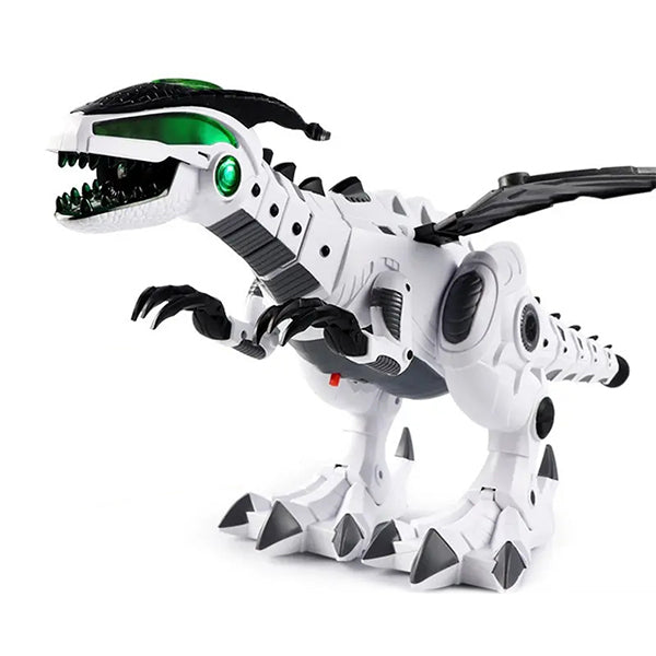 Electronic Walking Dinosaur Robot Toys with Mist Spray Lights Eyes Roaring Sounds and Swinging Tail Action for Kids