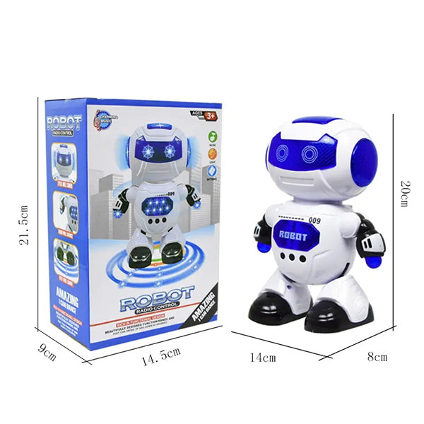 Smart Space Dazzling Music Robot LED Light Electric Dancing Space Walking Robot Toy Educational Toys for Boys Kids Gift