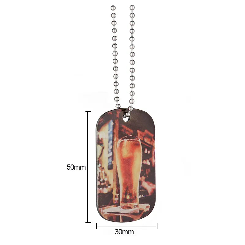 Double-Sided Customized Dog Tags Blanks Sublimation Printable Pendant Dog Tag