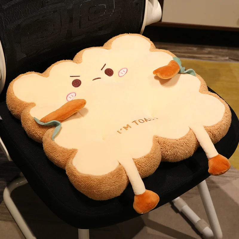 Cozy Comfort Square Round with Rope Non-Slip Seat Cushion - Plush Toy Perfect for Office and Home Chairs