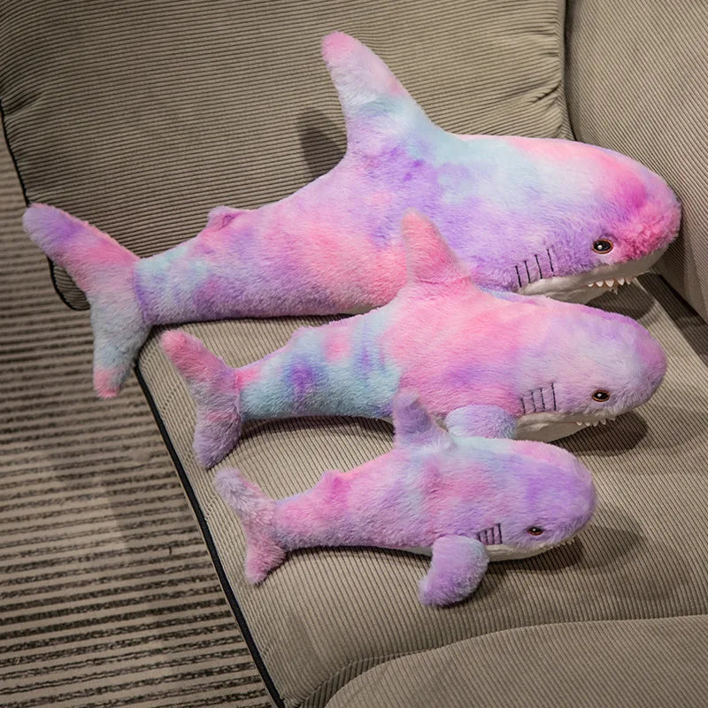 Ocean Harmony: Big Shark Plush Pillow - Cute, Kawaii, and Colorful Marine Animal Soft Stuffed Toy
