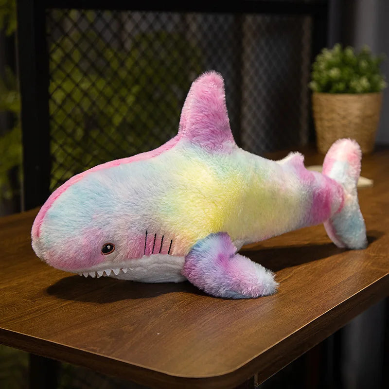 Ocean Harmony: Big Shark Plush Pillow - Cute, Kawaii, and Colorful Marine Animal Soft Stuffed Toy