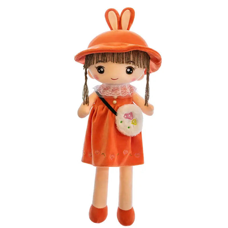 Kawaii OEM Rabbit Plush Toy: Sweet and Cute Plushie Dolls with Bag for Girls - Adorable Rag Doll Bunny Toys, Best Birthday Gift, Soft Huggable Stuffed Doll