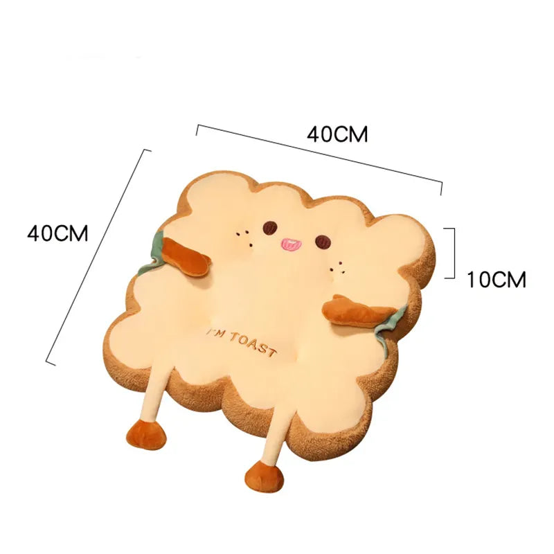 Cozy Comfort Square Round with Rope Non-Slip Seat Cushion - Plush Toy Perfect for Office and Home Chairs