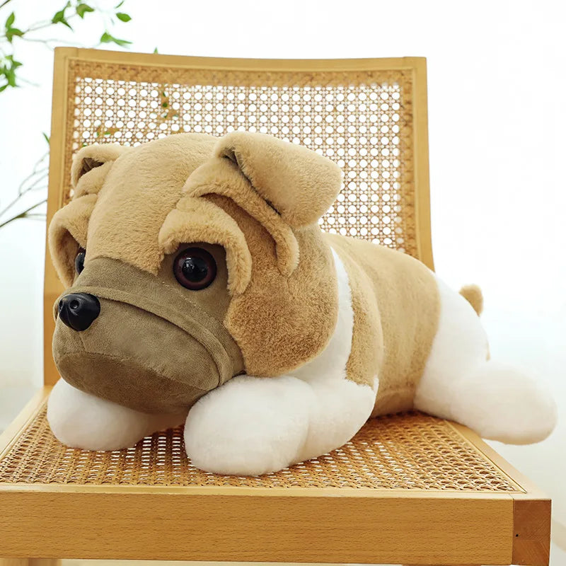 55 CM Shar Pei Sublimation Dog Plush Toy - Lifelike Stuffed Animal, Cute Plushie for Dog Enthusiasts, Perfect Gift Idea