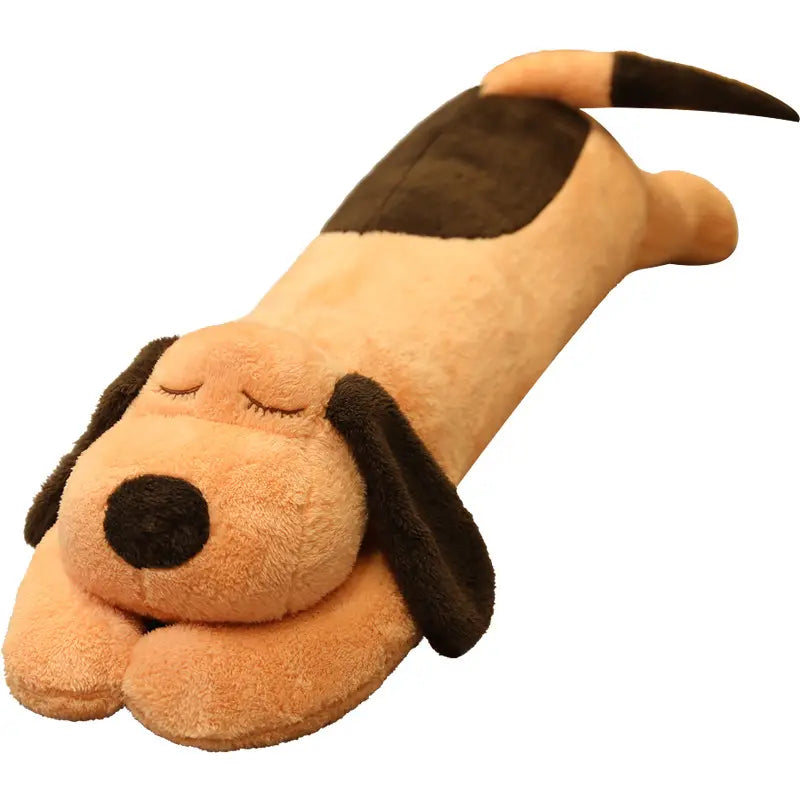Cuddle Companion: Giant Soft Down Cotton Dog Plush Pillow - Lovably Stuffed Pet Doll for Baby's Sweet Sleep