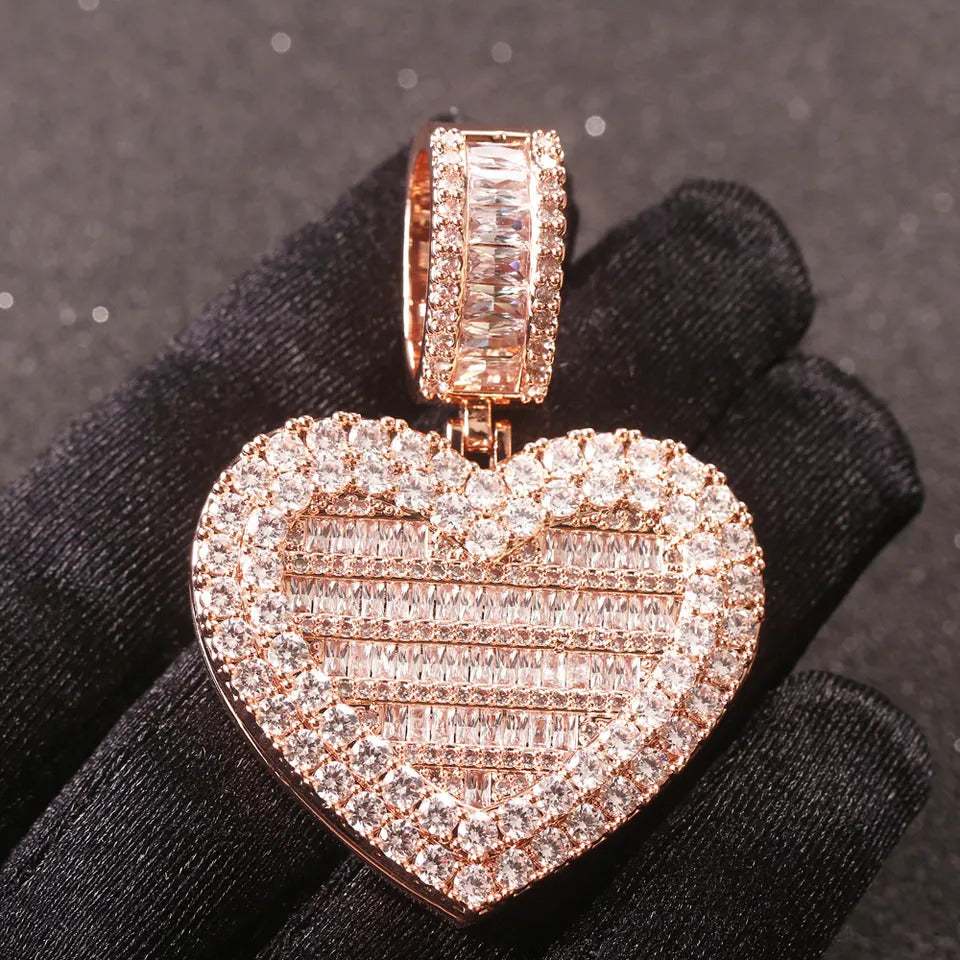 Hip-hop pendant Iced Out DIY Photo Frame Necklace