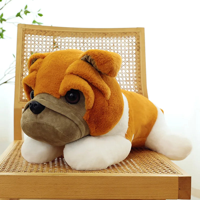 55 CM Shar Pei Sublimation Dog Plush Toy - Lifelike Stuffed Animal, Cute Plushie for Dog Enthusiasts, Perfect Gift Idea