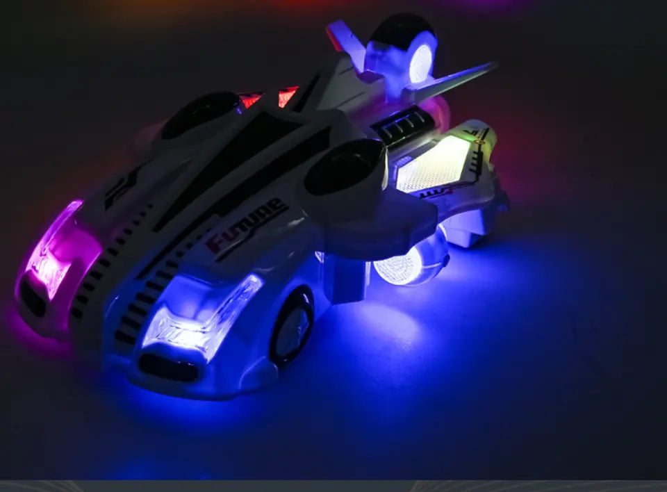 360 Degree Rotation Deformed Car Toy - Stunt Car with Light, Music, and Dynamic Movement