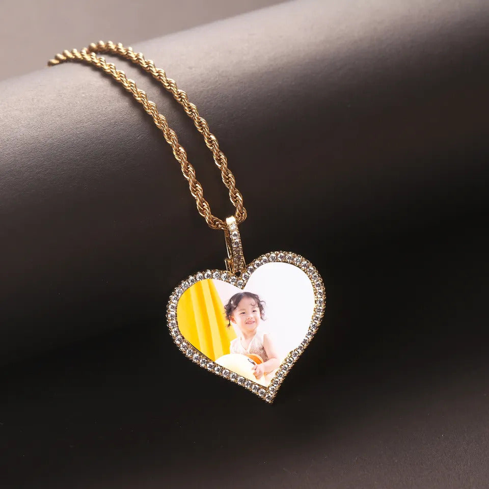 NEW Custom-Made Photo Heart Medallions Women Pendant Men’s Hip Hop Jewelry Image Picture Charm Pendant Jewelry