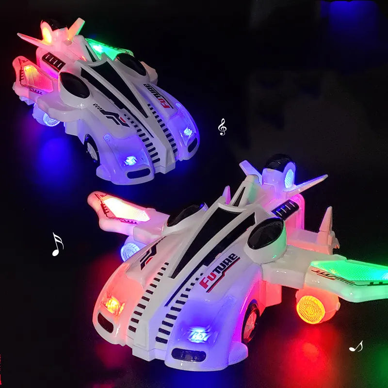 360 Degree Rotation Deformed Car Toy - Stunt Car with Light, Music, and Dynamic Movement