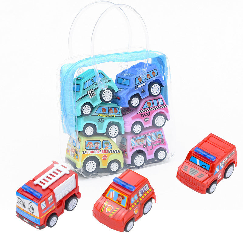 Mini Car Model Toy Pull Back Car Toys Engineering Vehicle Fire Truck Kids Inertia Cars Boy Toys