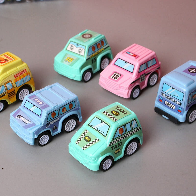 Mini Car Model Toy Pull Back Car Toys Engineering Vehicle Fire Truck Kids Inertia Cars Boy Toys