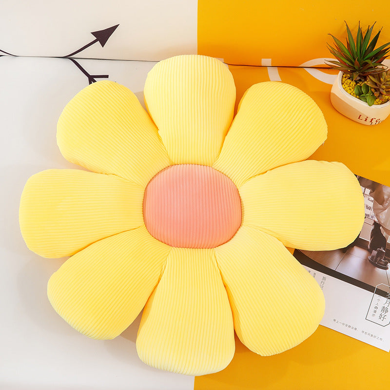 Decorative Plush Stuffed Daisy Flower Floor Seating Cushion Pillow