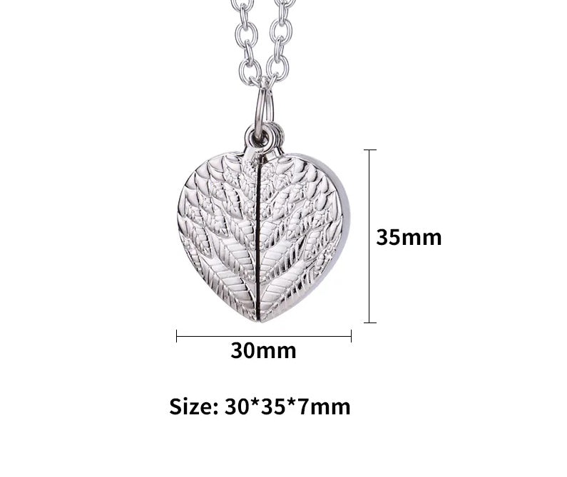 Valentine's Day Gift Angel Wings Sublimation Blank Necklace Heart Lockets Pendant Necklace