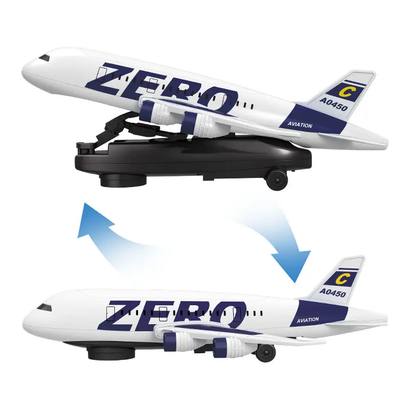 Kids’ simulation musical aircraft toy with light 360 rotation electric universal plane toy for children
