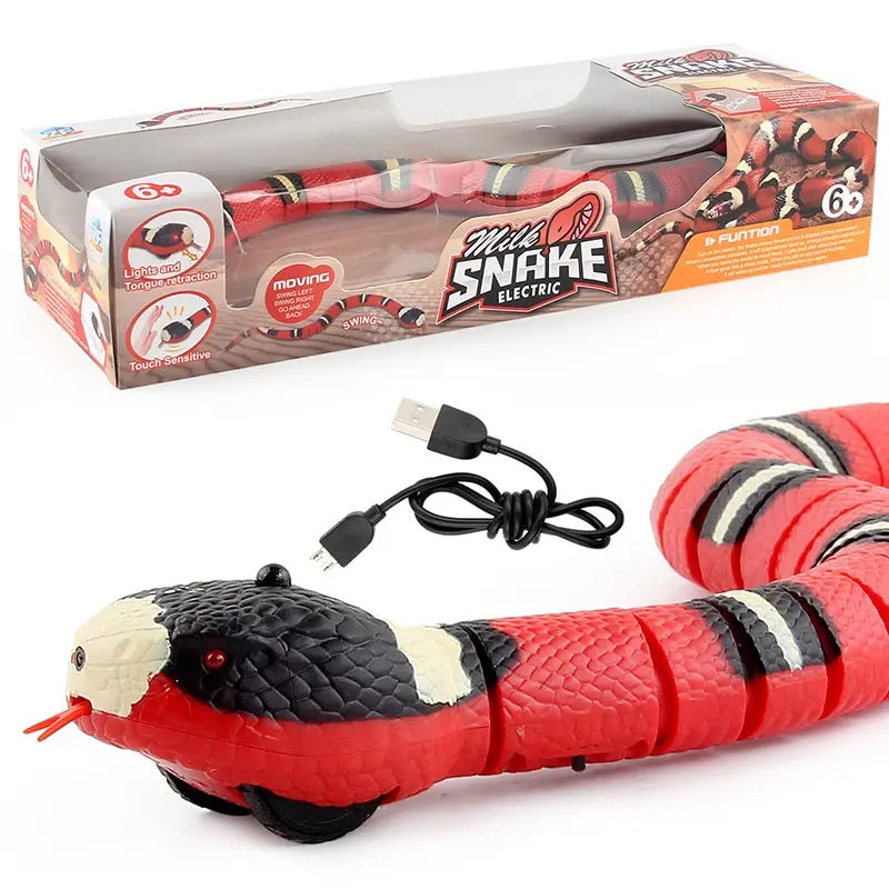 Playful Pranks and Interactive Fun: USB Rechargeable Smart Sensing Snake - The Ultimate Trick Toy for Kids and Halloween Parties