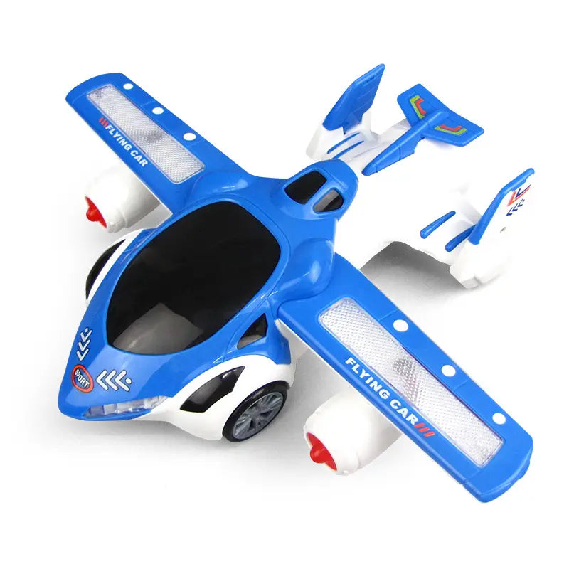 Exciting Rotate 360 degrees Battery-Operated Airplane Toy Stunt Aircraft with Lights and Sounds for Kids